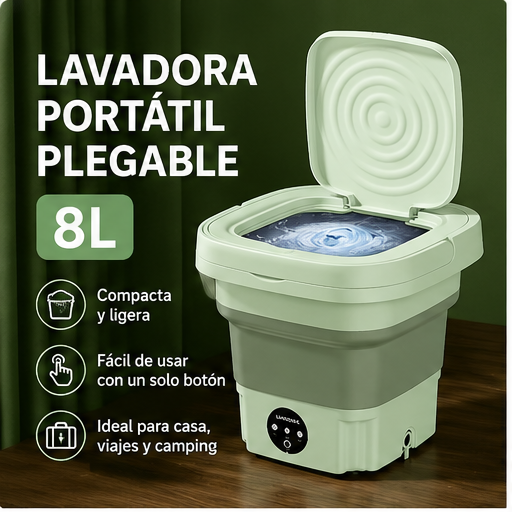 Lavadora portátil plegable 8L