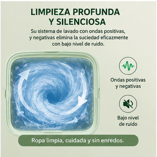 Lavadora portátil limpieza profunda y silenciosa